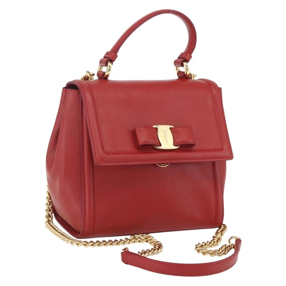 Salvatore Ferragamo Carrie Vara Saffiano Leather Small
